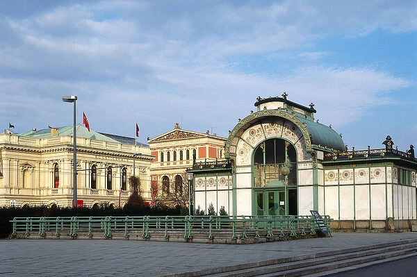 The Otto Wagner Pavilion on Karlsplatz, 1898