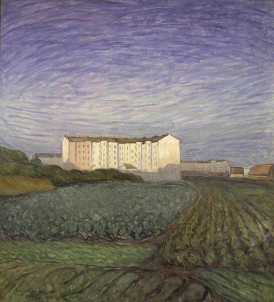 The Outskirts of the Town, 1899 (oil on canvas)