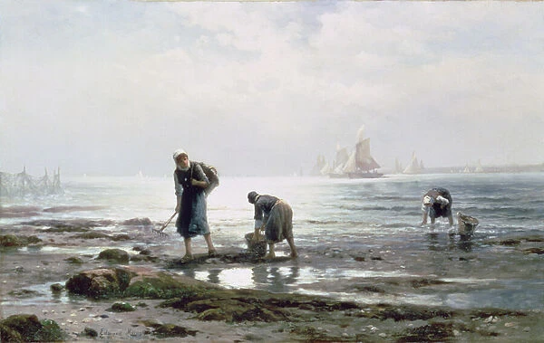 Oyster Gatherers, 1883 (oil on canvas)