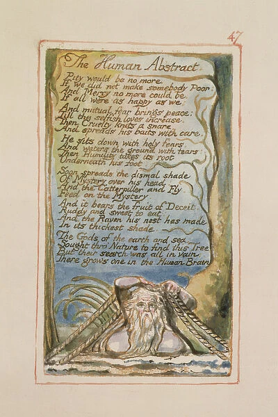 P. 125-1950. pt47 The Human Abstract: plate 47 from Songs of Innocence and of Experience