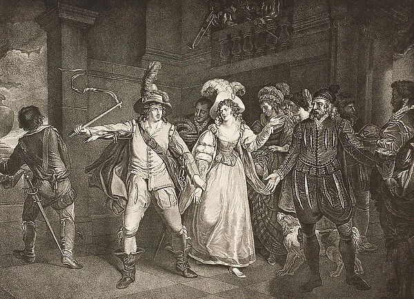 Padua, Before Baptistas house, Act III, Scene II, from The Taming of the Shrew