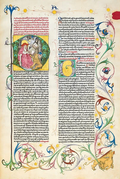 Page from Epistolae Hieronymus, St. Jeromes letters and tractates