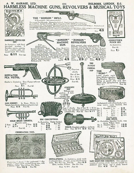Page from Gamage's General Catalogue (96th edition), c.1927 (litho)