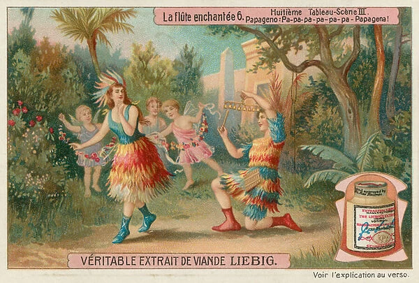 Papageno Summons Papagena with the Magic Bells and They Are Reunited (chromolitho)