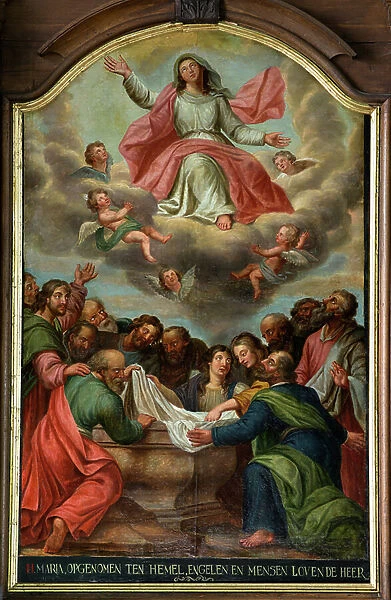Parish church (Parochiekerk Sint-Apollonia). Painting. Assumption of the Virgin Mary. 18th century
