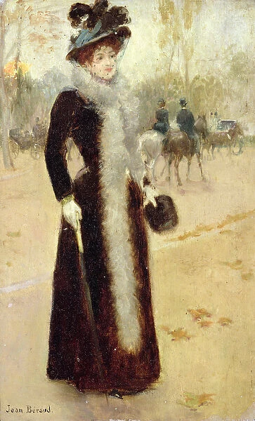 A Parisian Woman in the Bois de Boulogne, c. 1899 (oil on canvas)