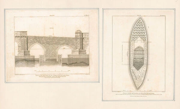 Parts of Old London Bridge (engraving)