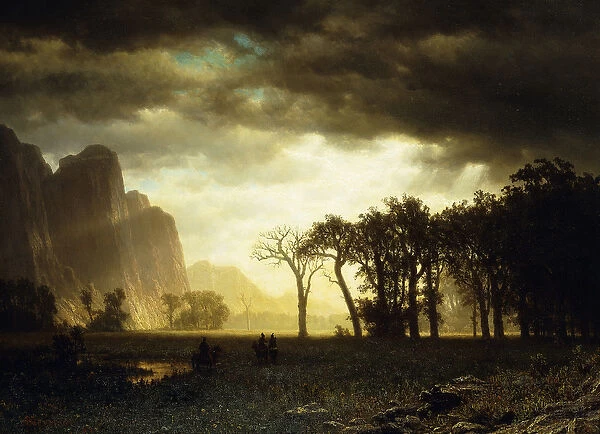 Passing Storm in Yosemite, 1865 (oil on canvas)