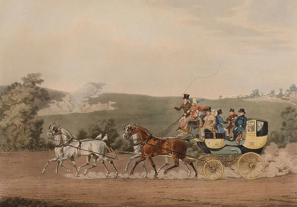 Patent Stage Coach (coloured engraving)