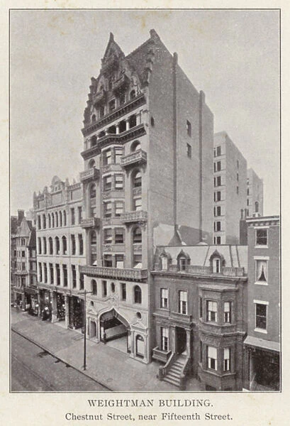 Philadelphia: Weightman Building, Chestnut Street, near Fifteenth Street (b  /  w photo)