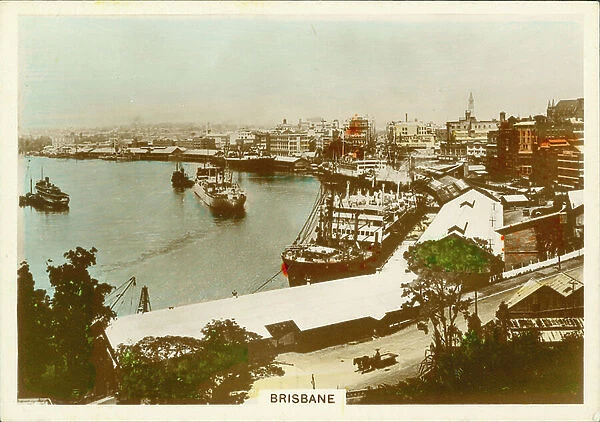 Photocard, 1930s: Brisbane (coloured photo)