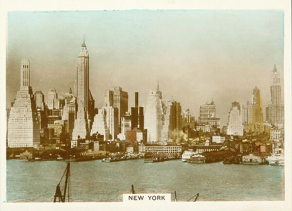 Photocard, 1930s: New York (coloured photo)