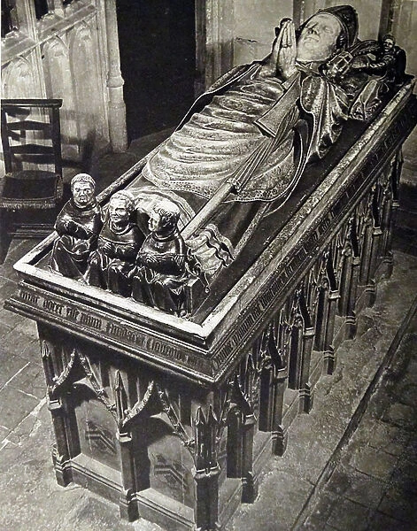 Photographic print of the effigy of William of Wykeham