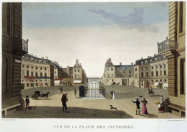 Place des victoires - Paris by Courvoisier, 1827
