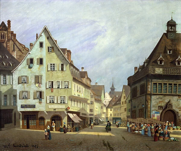 Place du Marche-aux-Fruits, Colmar, 1875 (oil on canvas)