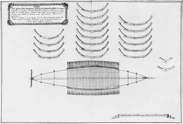 Plan of a vessel with all its floor plates, illustration from the Atlas de Colbert