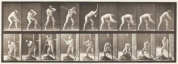 Plate 396. Pounding with a Mallet, 1872-85 (collotype on paper)