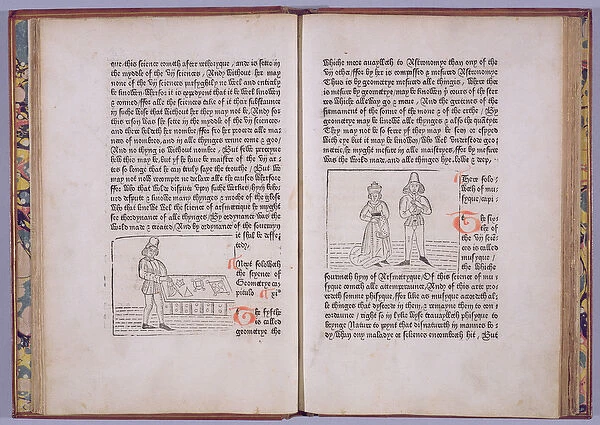 Plate C5v-C6r, from Hier begynneth the book callid the myrrour of the worlde