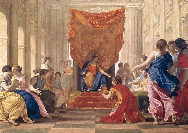 Poliphilus Kneeling before Queen Eleuterylida, c. 1643-44 (oil on canvas)