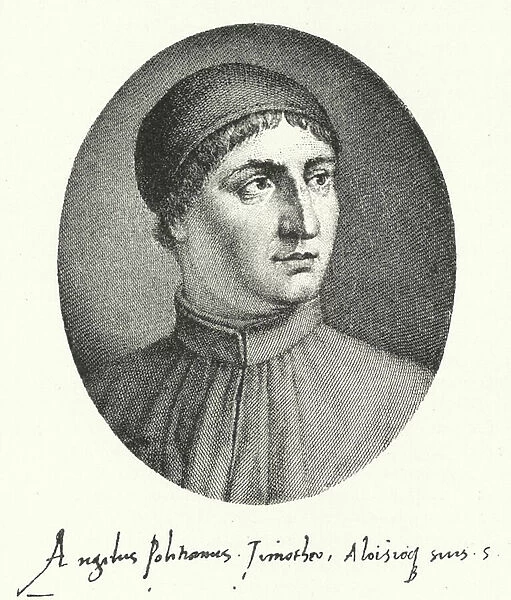 Poliziano, Florentine Renaissance poet (engraving)