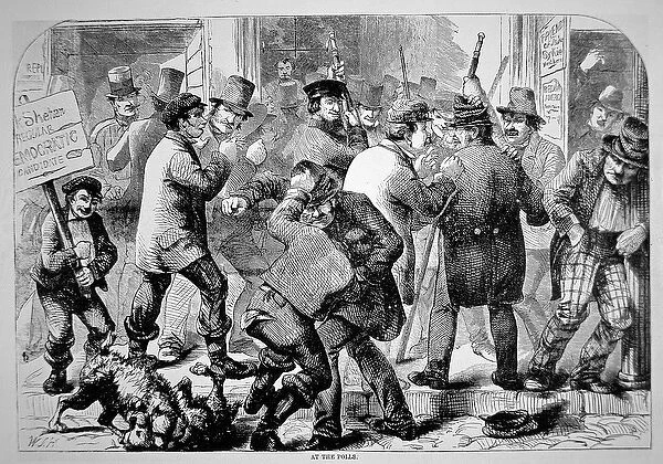 At the Polls, c. 1850 (engraving)