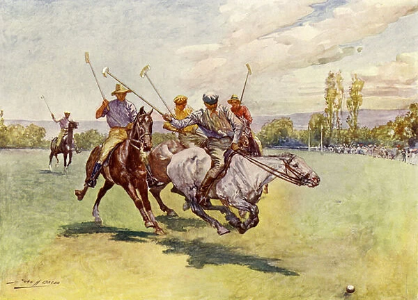 Polo in South Africa (colour litho)