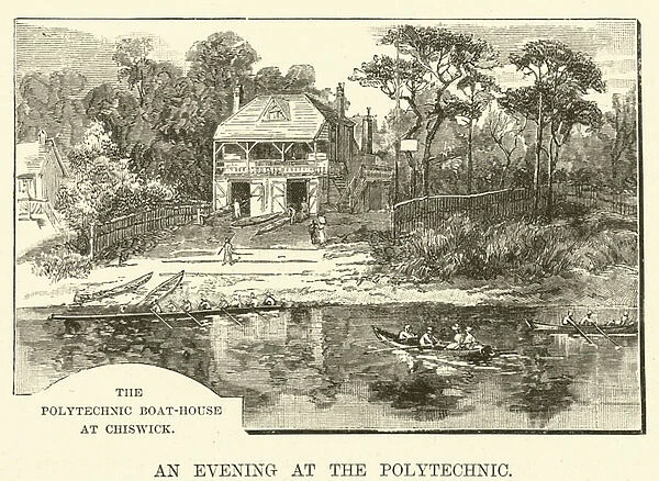 The Polytechnic Boat-House at Chiswick (engraving)