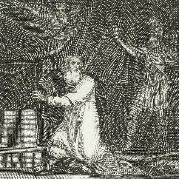 Pompey breaking into the Temple at Jerusalem (engraving)