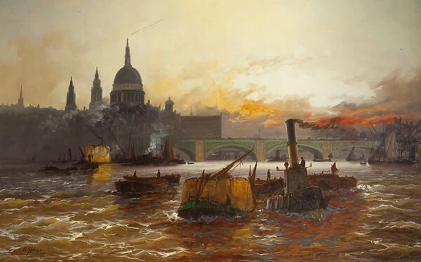 The Pool of London, 1940-45 (oil on canvas)