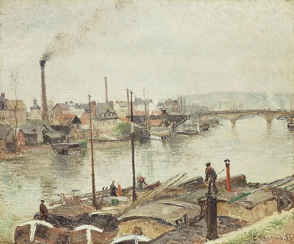The Port of Rouen, 1883 (oil on canvas)