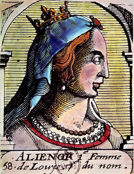 Portrait of Alienor d Aquitaine (1122-1204) (also called Eleonore de Guyenne)