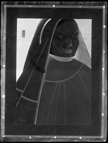 Portrait of Anita Pittoni dressed as a nun, photographed c.1930 (b / w photo)
