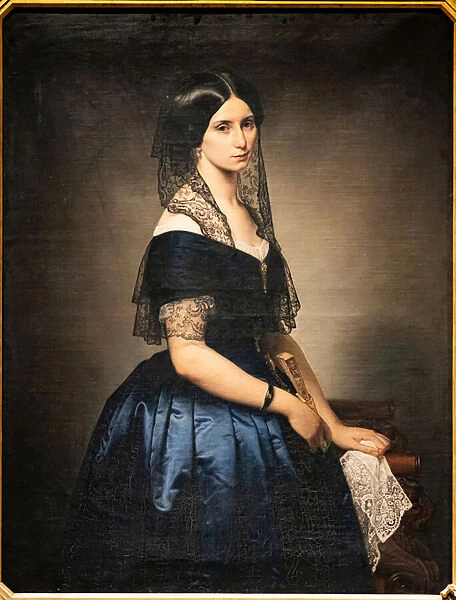 Portrait of Antonietta Tarsis Basilico, 1851 (oil on canvas)