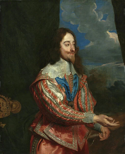 Portrait of Charles I (1600-1649), 17th century or later (oil on canvas)