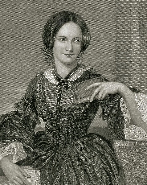 Portrait of Charlotte Bronte, 19th century (engraving)