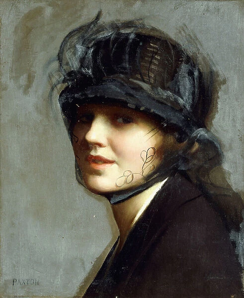Portrait of Charlotte Morgan McFadden, (oil on canvasboard)