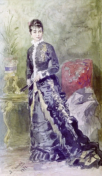 Portrait of Countess N. von Meck, 1879 (w / c on paper)