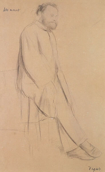 Portrait of Edouard Manet (1832-83) (pencil on paper)
