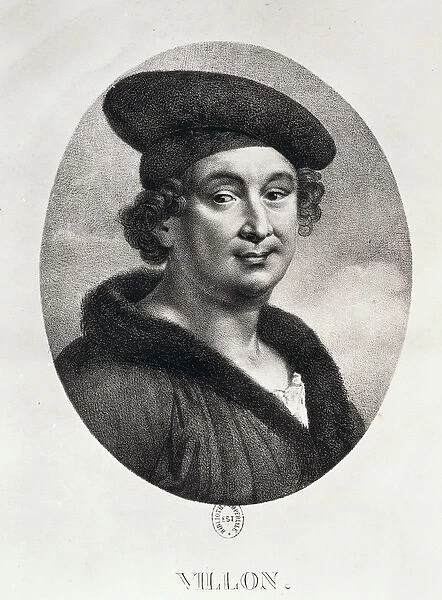 Portrait of Francois Villon (1431-63) (engraving)