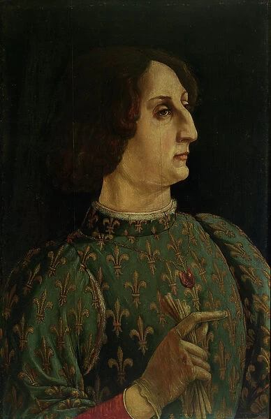 Portrait of Galeazzo Mario Sforza (1444-76) c. 1471 (tempera on panel) (see also 50366)