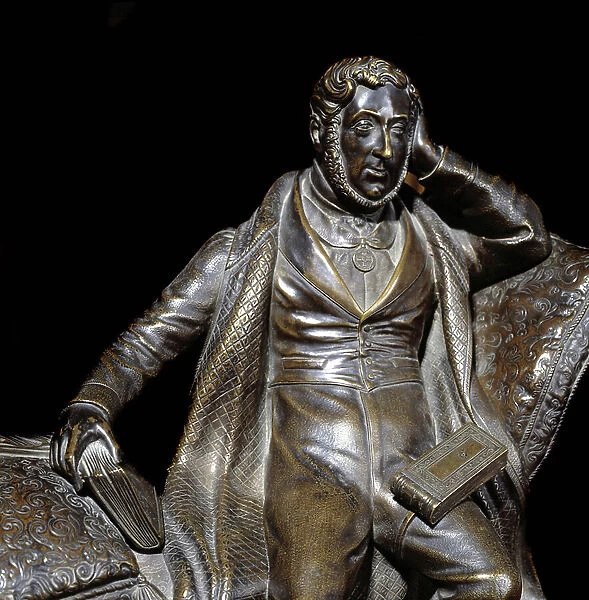 Portrait of Gioachino (Gioacchino) Rossini, Italian composer 1792-1868. Anonymous bronze of the 19th century. Civico Museo Bibliografico Musicale, Bologna