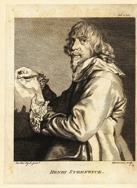 Portrait of Hendrik van Steenwijck II, Baroque painter mostly of architectural interiors, circa 1580-1640