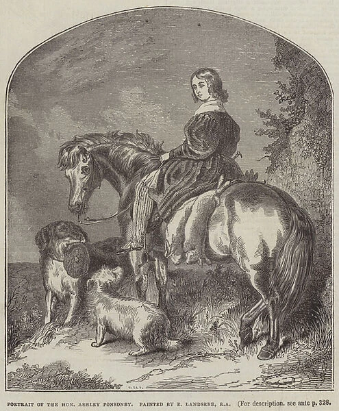 Portrait of Honourable Ashley Ponsonby (engraving)