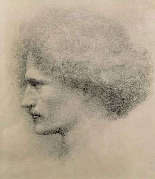Portrait of Ignacy Jan Paderewski (1860-1941) engraved by Frederick Hollyer (1837-1933