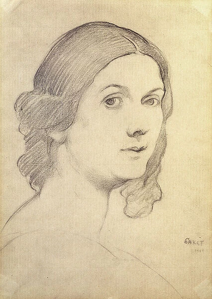Portrait of Isadora Duncan (1877-1927), 1908 (charcoal on paper)