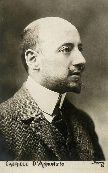 Portrait of Italian writer Gabriele D'Annunzio (1863-1938)