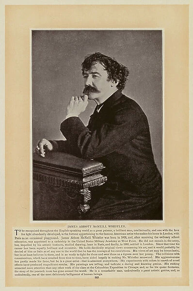 Portrait of James Abbott McNeill Whistler (b / w photo)