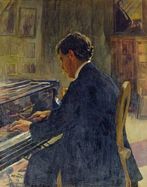 Portrait of Joseph Hofman, 1912 (oil on canvas)