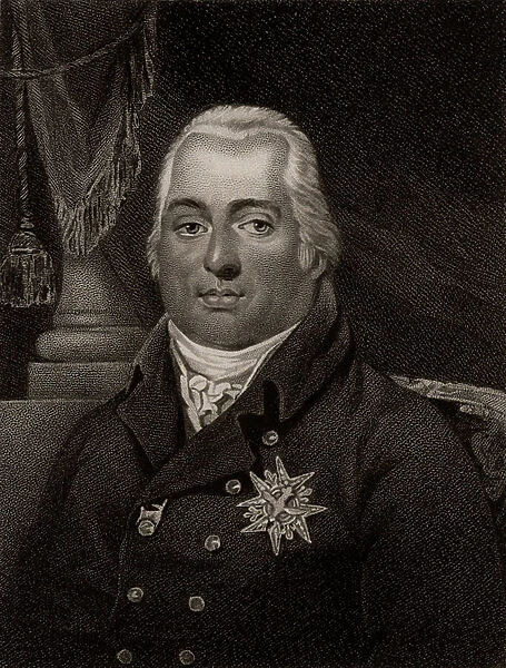 Portrait of Louis XVIII king of France, 1817 (engraving)