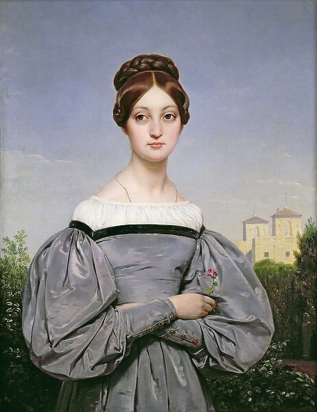 Portrait of Louise Vernet (1814-45) Daughter of the Artist (oil on canvas)